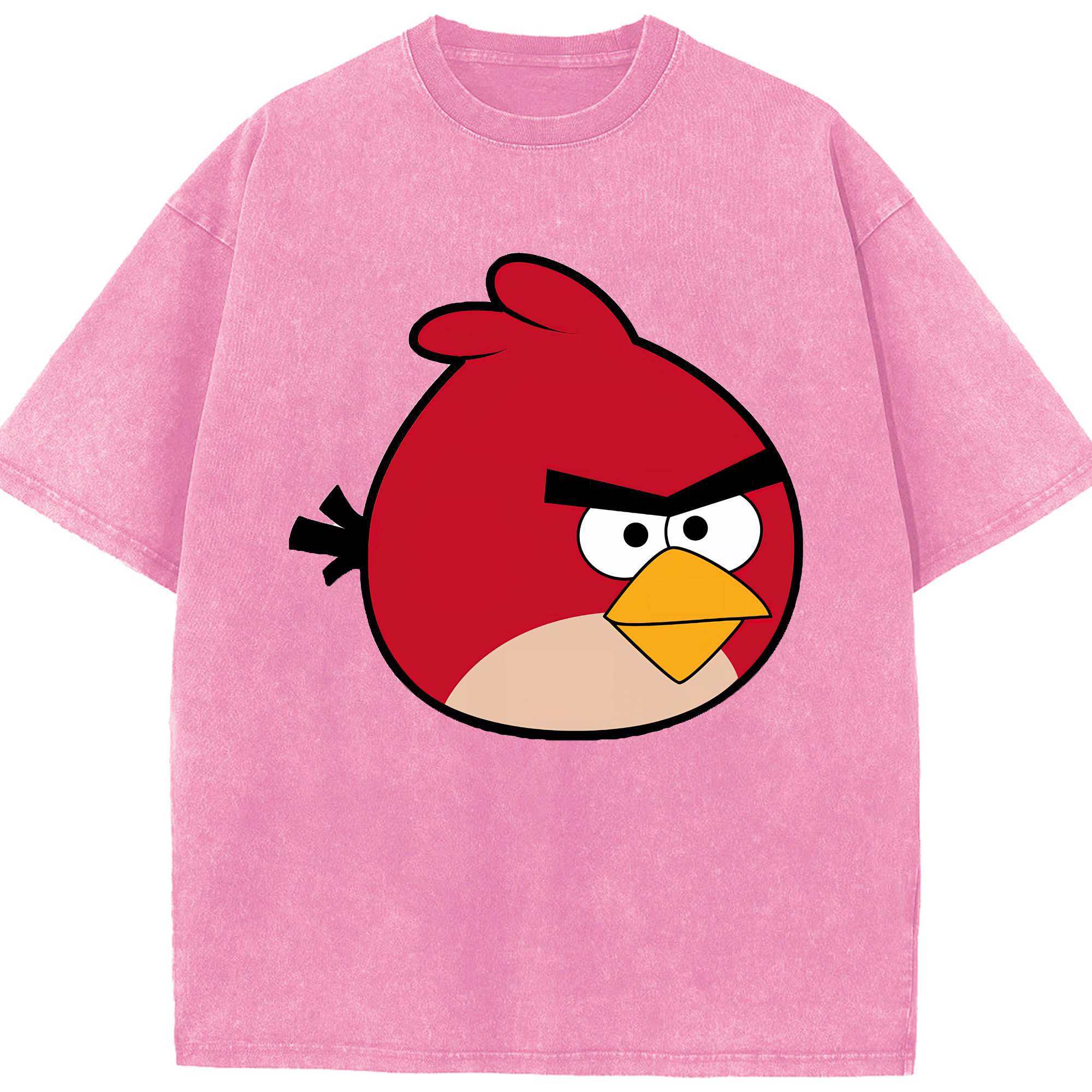 （画像用） Angry Birds アングリーバード 綿100% ヴィンテージ風 半袖Tシャツ（フロントプリント）